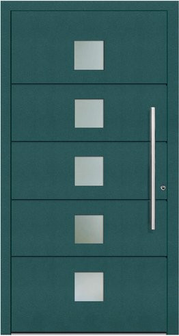 KNOCK Aluminium-Haustür Terra Nova in Moosgrün mit Glaseinsatz, modern und beschichtet, B/H: 110,0 x 210,0 cm - Bild 1
