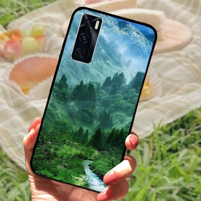 Silikon Handyhülle im Marmor-Design für Vivo V20 SE, V20 und V20 2021 in Schwarz - Bild 1