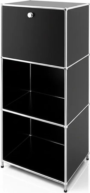 Floordirekt Metallregal Concept Epure MK-107, 4-stöckiges Aufbewahrungsregal in Schwarz, B/T/H: 50 x 40 x 121 cm - Bild 7