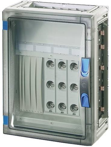Hensel Sicherungshalter 63 A, grau und transparent, Wandmontage aus Kunststoff - Bild 1