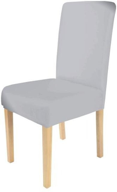 Stuhlhusse Home Edition in Silber aus Baumwolle mit Stretch-Anteil, B/H/T: 45 x 65 x 40 cm - Bild 1
