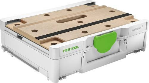 Festool Systainer³ SYS3-MFT M 112 Mobile Werkbank-Transportkiste mit Pegboard aus MDF in Weiß - Bild 1