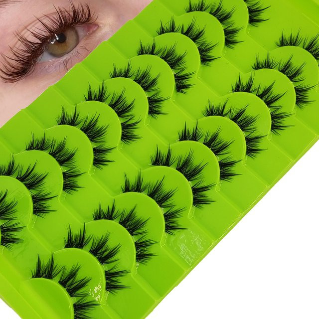 AMSDCN Künstliche Wimpern 3D, 10 Paar, Unisex - Bild 1