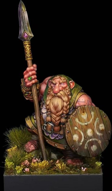 LISM Zwergenjäger, Fantasy, Druckguss-Harzfigur, 60-mm-Maßstab, unmontiert und unbemalt - Bild 1