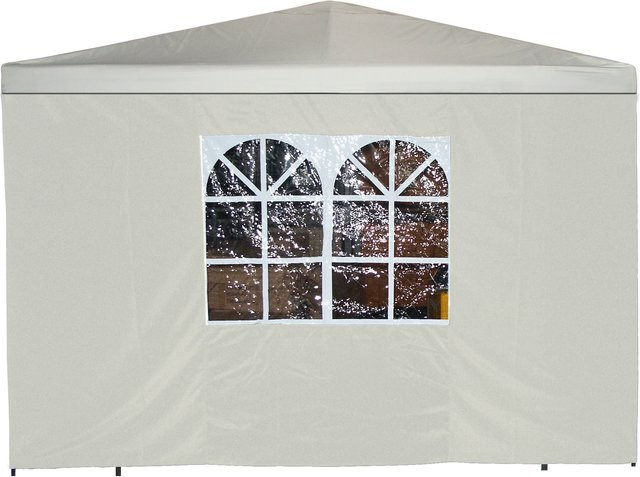DEGAMO Seitenplane für Pavillon aus Polyester in Beige mit Fenster, B: 300 cm, H: 190 cm - Bild 1