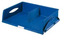 Leitz Briefablage Sorty Jumbo aus Kunststoff in Grau, Transparent und Blau, B/T/H: 49,0 x 38,5 x 12,5 cm - Bild 1