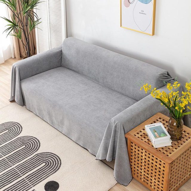 Wasserdichte Sofadecke Super Six in Grau, Mehrzweck-Sofatuch aus Polyester, B/B: 180 x 90 cm - Bild 1