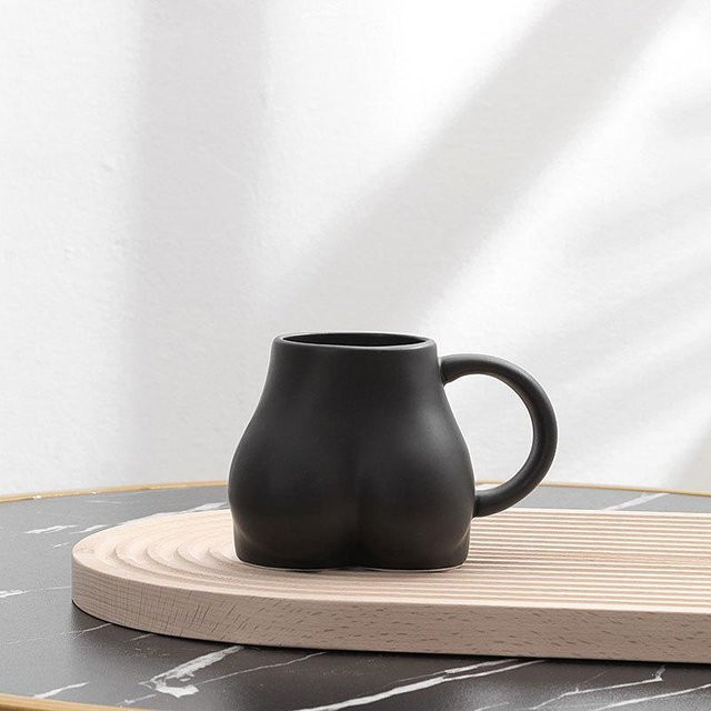 Personalisierte Keramiktasse Yifulin in Schwarz, 350 ml - Bild 1