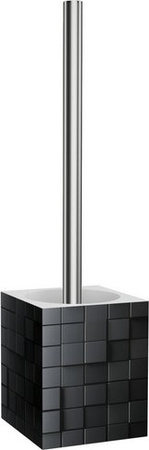 Sanilo WC-Bürste Cube aus Edelstahl in Schwarz mit freistehendem Halter