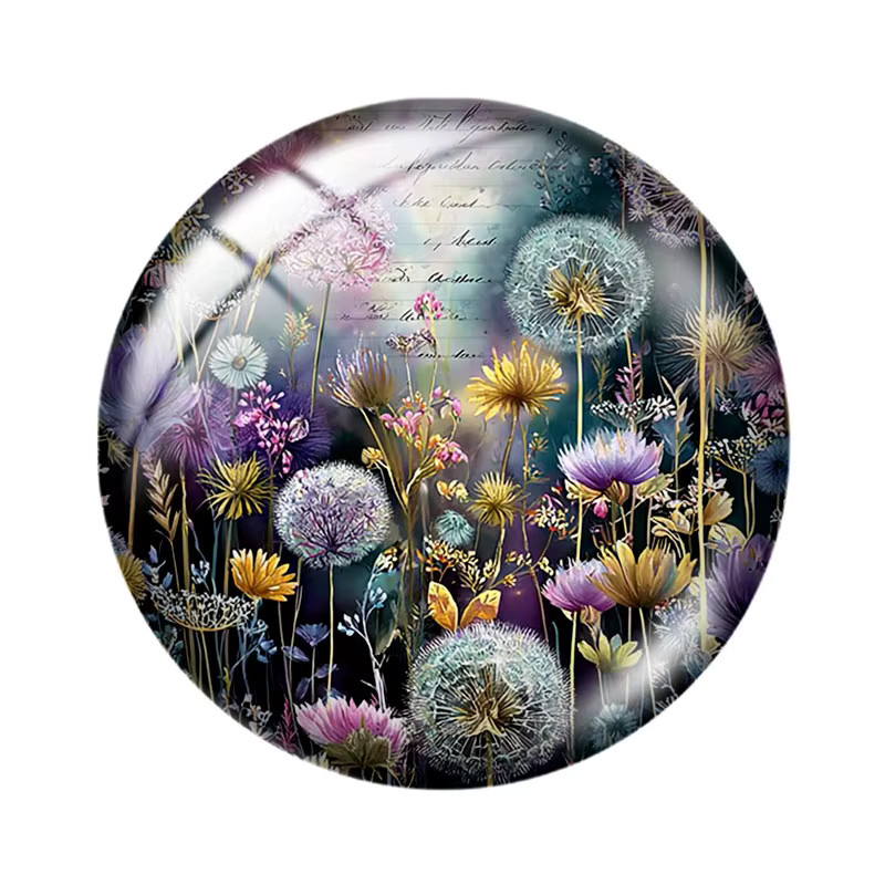 Dreamy Plants Glas-Cabochon-Anhänger, Unisex, 12/18/20/25 mm - Bild 2