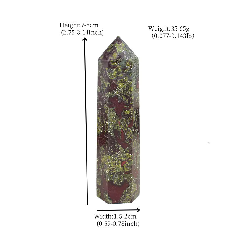 RYCRYSTAL Drachenblutstein Obelisk aus natürlichem Kristall als Heilstein-Säule in Mehrfarbig - Bild 2