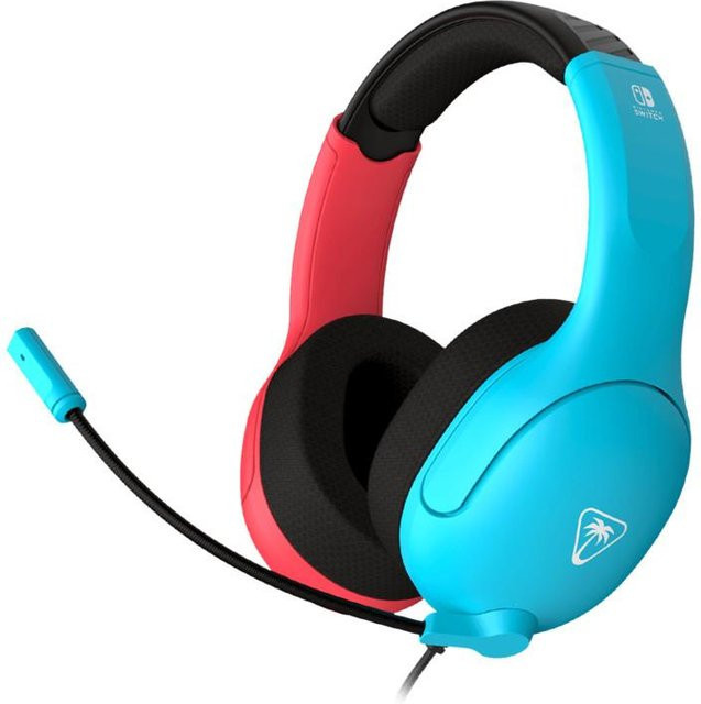 Turtle Beach Airlite Fit Wired On-Ear Gaming Headset in Neonblau und Rot - Bild 1