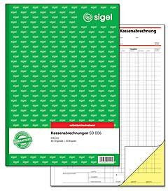 Sigel Kassenabrechnung SD 006, selbstdurchschreibend, DIN A4, 80 g/m², weiß und gelb - Bild 1