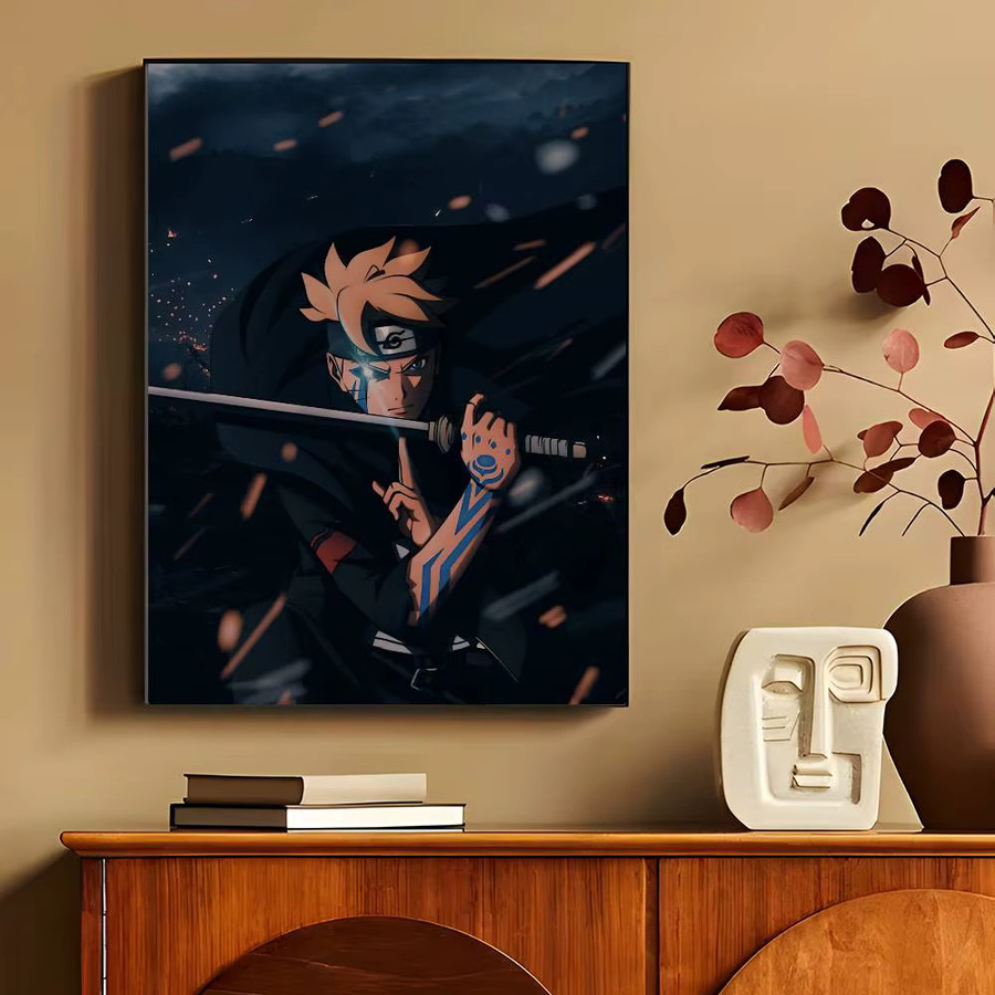 Vintage Anime Wandkunst Poster Boruto Uzumaki aus Papier, Mehrfarbig, 15 x 15 cm - Bild 5
