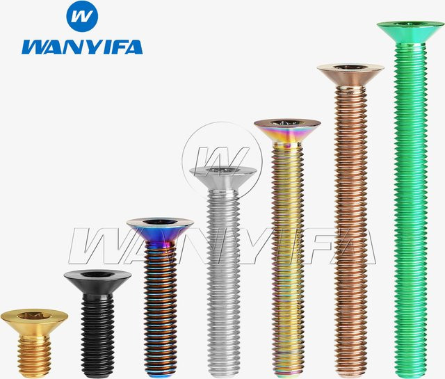 Wanyifa Titanschraube Torx-Senkkopfschraube aus Titan in Gold für Fahrrad und Motorrad - Bild 1