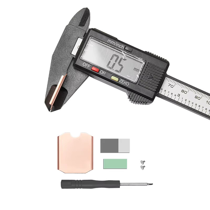 APWIKOGER Kupfer-Kühlkörper-Kit für NVMe M.2 2230 SSD mit Thermosilikon-Kissen - Bild 3