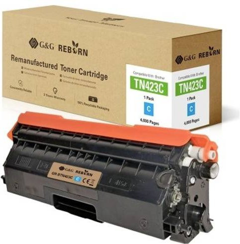 G&G Toner Cartridge Cyan kompatibel mit Brother TN-423C, remanufactured, Reichweite: 4000 Seiten - Bild 1