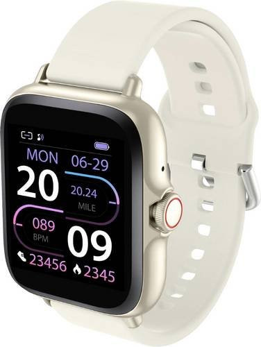 Denver SWC-156BEMK2 Smartwatch in Beige mit Herzfrequenzmessung, SpO2-Sensor, Schlafüberwachung und Wasserfestigkeit - Bild 1