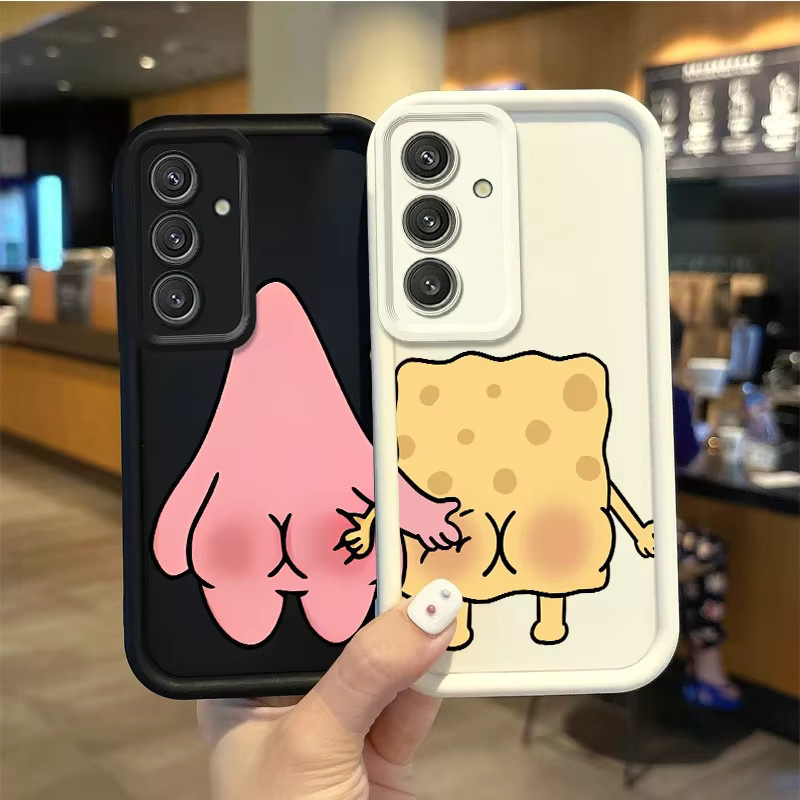 Stoßfeste Silikon Handyhülle Potdemiel SpongeBob Motiv für Samsung Galaxy S25 S24 S23 S21 Ultra Plus S20 in Braun und Multicolour - Bild 2