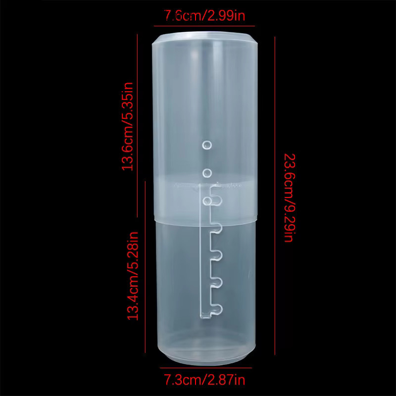 Höhenverstellbarer Make-up-Pinselhalter aus transparentem PVC mit Deckel und Organizer-Funktion - Bild 3