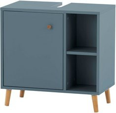 Schildmeyer Waschbeckenunterschrank Bjarne in Blau mit Türen und Regalfächern, B/H/T: 60,2 x 59,3 x 33 cm - Bild 1