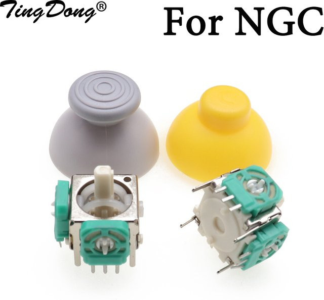 TingDong 3D Analog Joystick Sensor Modul Ersatz für NGC Gamecube Controller Thumbstick Cap Button in Multicolor - Bild 1