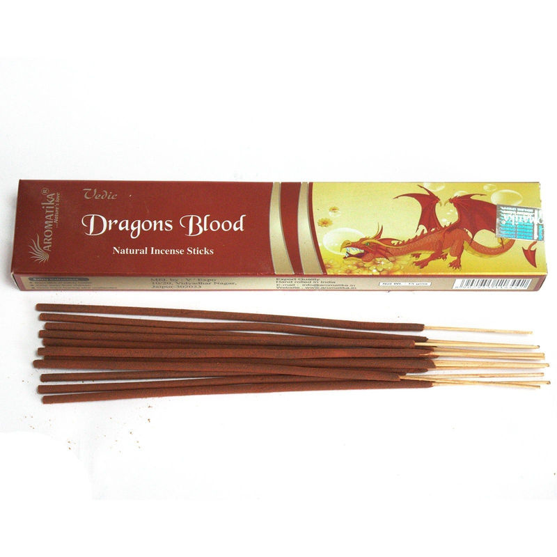 Vedische Räucherstäbchen Sang de Dragon in Braun, 12 Stück - Bild 2