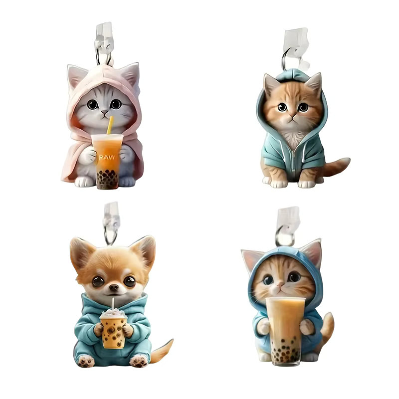 JETTING 2D Katzen Staubschutz-Kappe für iPhone und USB-C Ladeanschluss in Multicolor - Bild 4