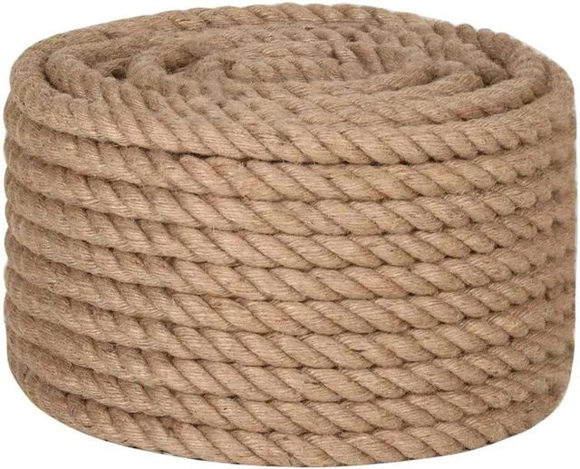 vidaXL Juteseil aus 100% Naturfaser in Beige, Durchmesser: 20 mm, Länge: 100 m - Bild 1