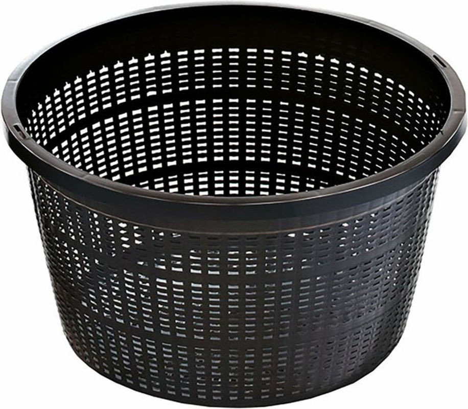 Runder Pflanzkorb aus Kunststoff von HEISSNER in Schwarz, Durchmesser: 13 cm - Bild 1