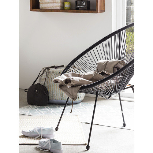 Möbilia Gartensessel aus Kunststoff und Metall in Schwarz, Breite: 73 cm, Höhe: 88 cm - Bild 3