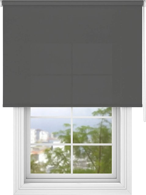 Deco-Raum Tageslicht-Rollo Basic Dunkelgrau B: 95 cm, H: 150 cm - Bild 1