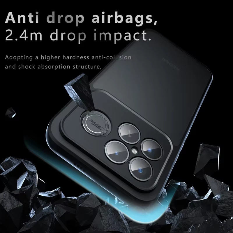 Stoßfeste Schutzhülle für Xiaomi Poco F8 und F7 Pro Ultra aus PC und TPU, mattiert und transluzent, Schwarz oder Transparent - Bild 3