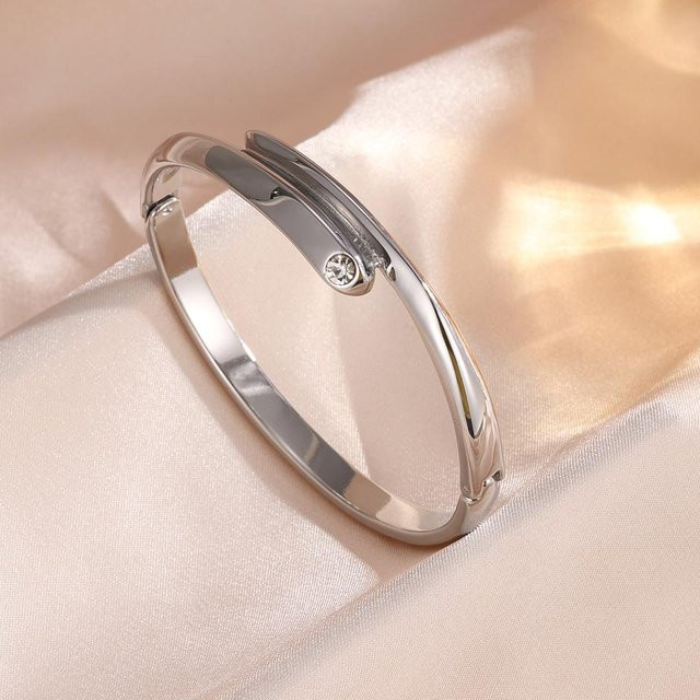 ZAKOL Armreifen Edelstahl, Gold, Zirkonia, Damen - Bild 1