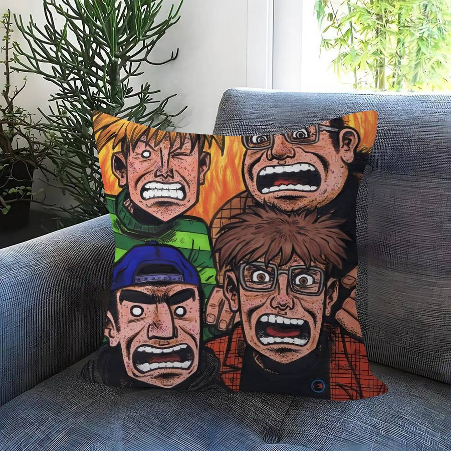 Anime Eltingville Club Kissenbezug aus Peach Skin für dein Heimzimmer, B/B: 18 x 18 cm - Bild 3