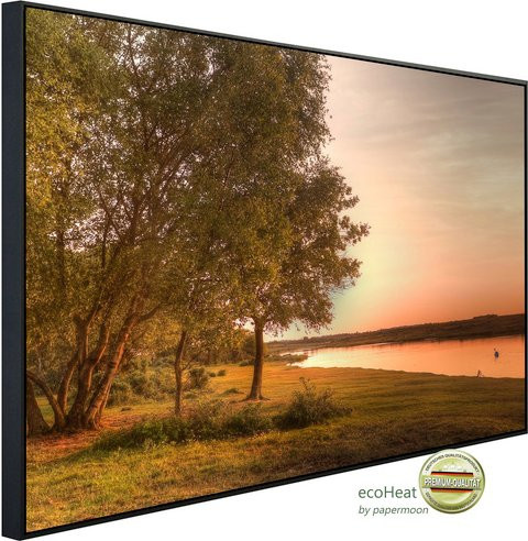 papermoon EcoHeat Infrarotheizung Landschaft am Fluss mit Matt-Effekt in Bunt, App-Steuerung und Überhitzungsschutz - Bild 1