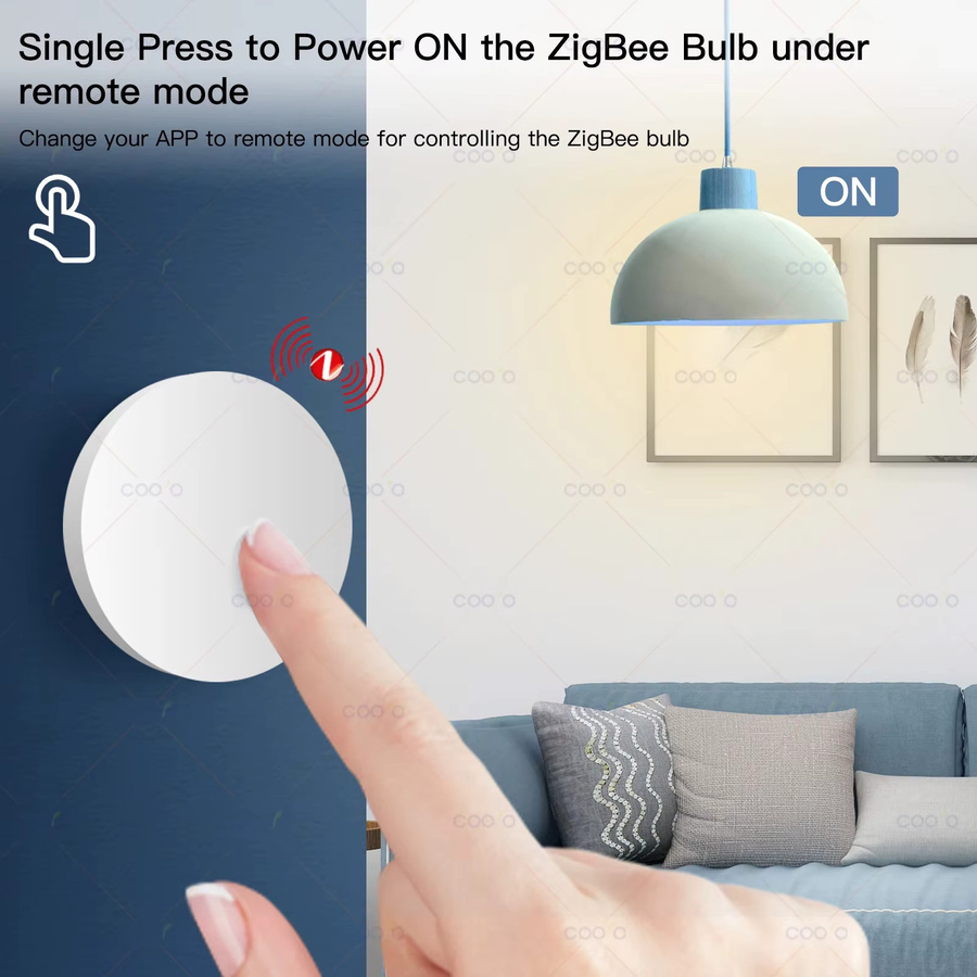 Tuya ZigBee Szenenschalter in Weiß: Intelligenter batteriebetriebener Druckknopf zur Smart Device Automation - Bild 3