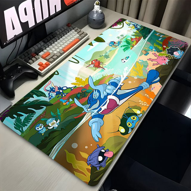 Bandai Pokémon Mauspad in Multicolour mit verstärktem Rand für Gaming und Schreibtisch - Bild 1