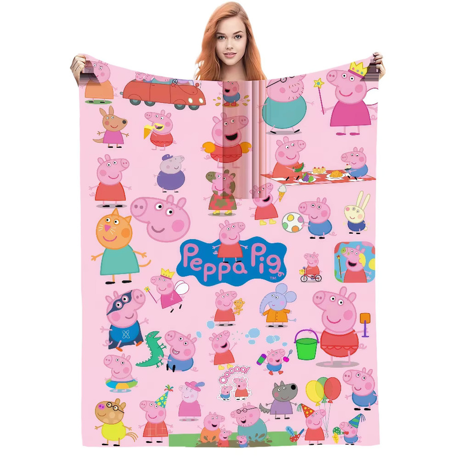 Gemütliche Plüschdecke P-PeppaS-ES für Sofa und Wohnzimmer - Bild 4