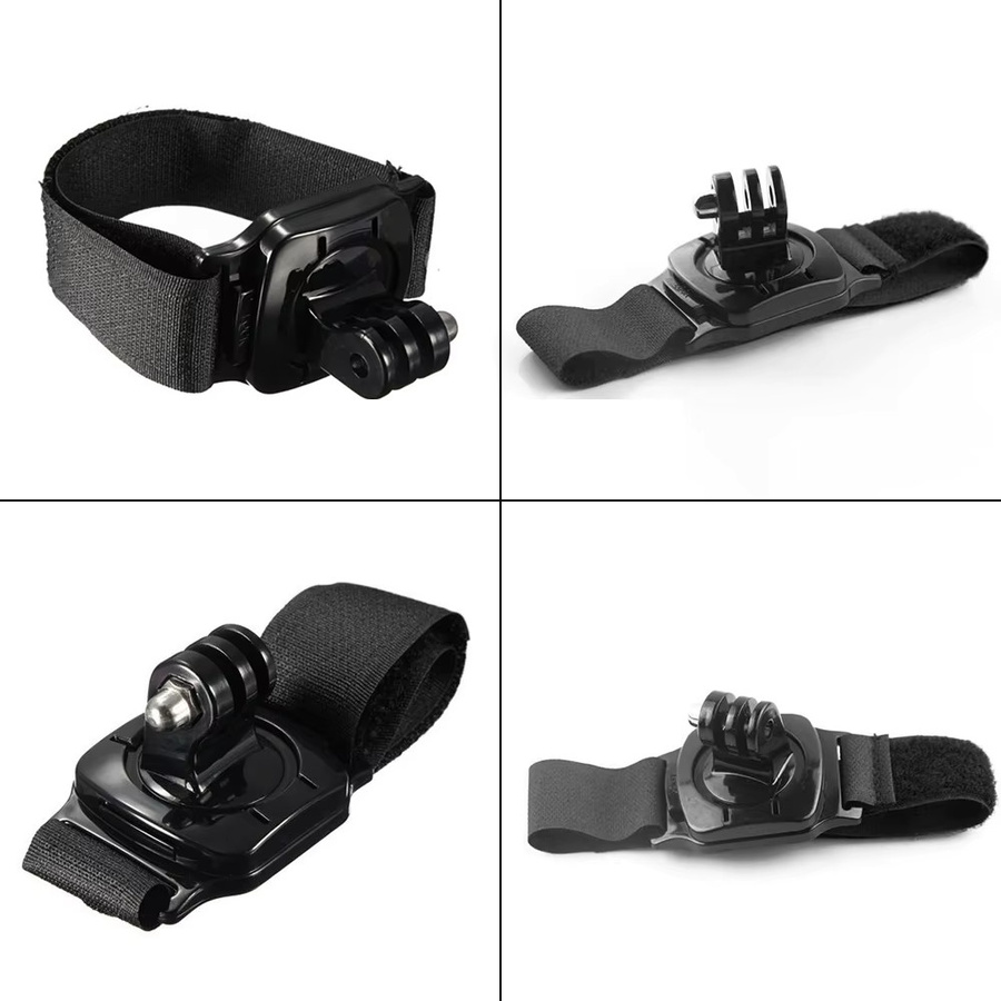 EXSKOF Drehbare Arm Strap Mount Armband Halterung in Schwarz für GoPro Hero 13 12 11 10 9 SJCAM Insta360 AKASO DJI Osmo Action Kameras - Bild 5