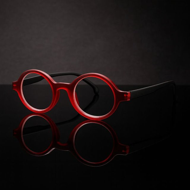 Klassische Lesebrille Oval, Vollrand, Kunststoff, Rot, Damen, Anti-Blau Licht - Bild 1