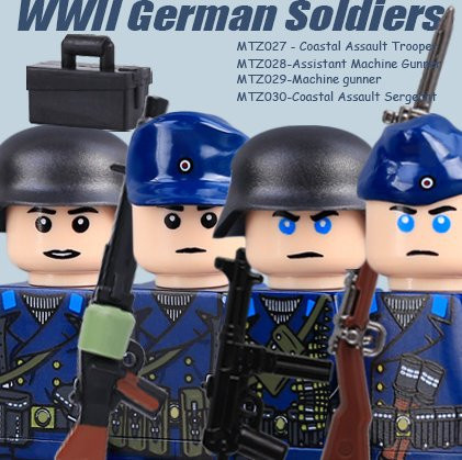 BRICKPANDA WW2 Militär Marine Sergeant Soldaten Figuren, Bausteine, Bunt / Mehrfarbig - Bild 1