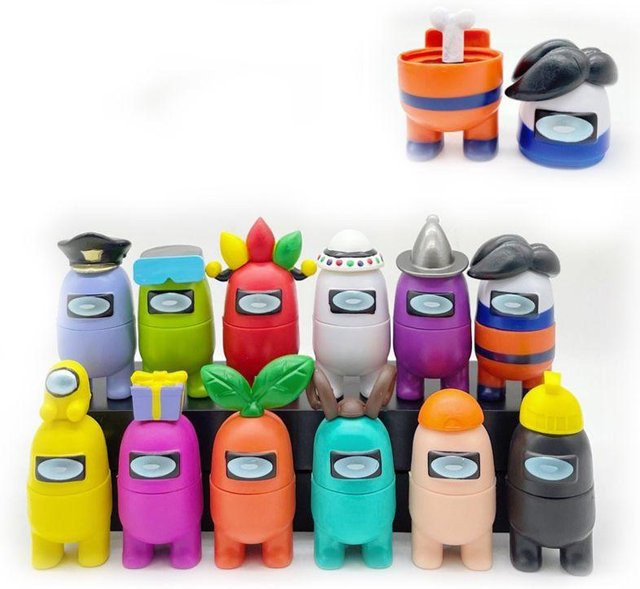 RusticLoom Among Us Actionfigur, Crewmitglied Betrüger, 12-teiliges Set - Bild 1