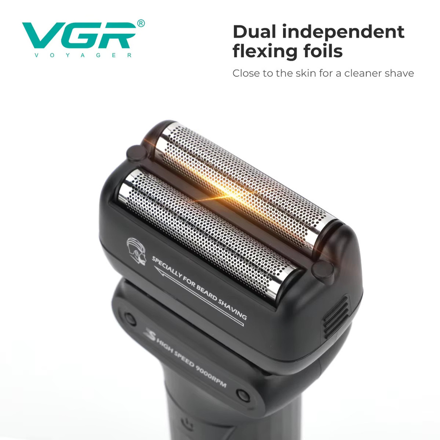 VGR Elektrorasierer für Herren, Rotationsrasierer mit LED-Anzeige - Bild 5