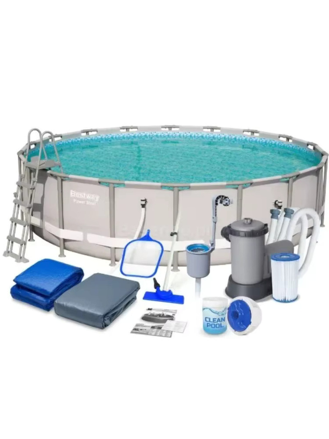 Z Power Steel Frame Familienpool rechteckig, grau, B: 549 cm, H: 132 cm, T: 132 cm - Bild 2