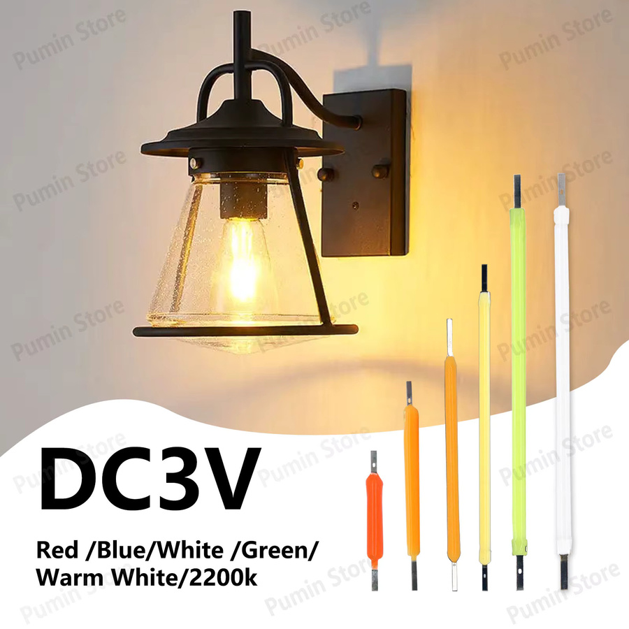 10 Stück LED-Filament Edison Diodenbeleuchtung DC3V in sechs Farben (Warmweiß 2200K, Rot, Grün, Blau) - Bild 3