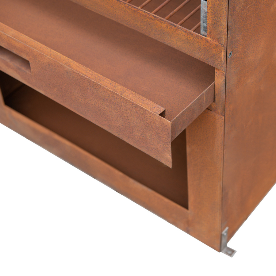 Westmann Gartenkamin in Braun, B/H/T: 70 x 229 x 41 cm - Bild 5
