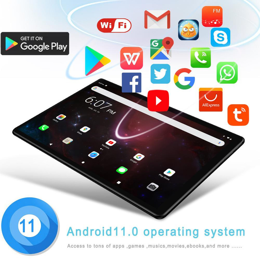 BDF S10 Global Tablet mit 10,1 Zoll Display, 4 GB RAM, 64 GB ROM, Android, Silber - Bild 13