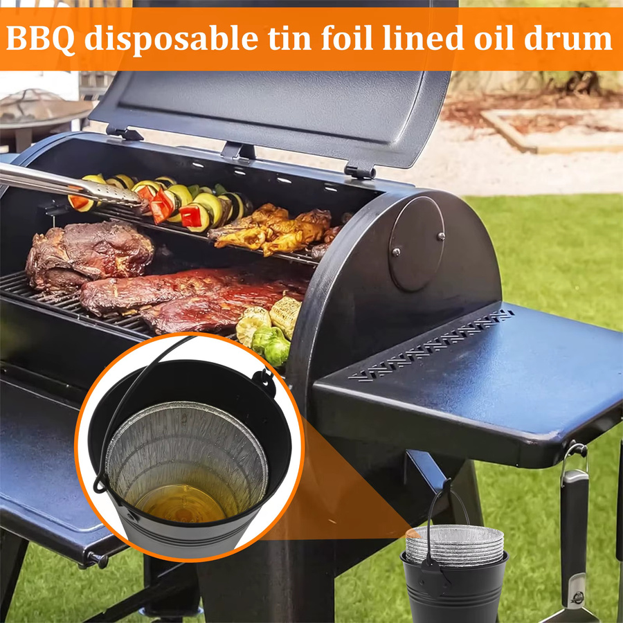 Traeger Fettscheimer mit Deckel aus Stahl in Schwarz, B/T/H: 15,0 x 14,3 x 15,0 cm - Bild 3