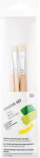 Rico Design Pinsel Starterset Borste in Multicolour mit Holz und Metall - Bild 1